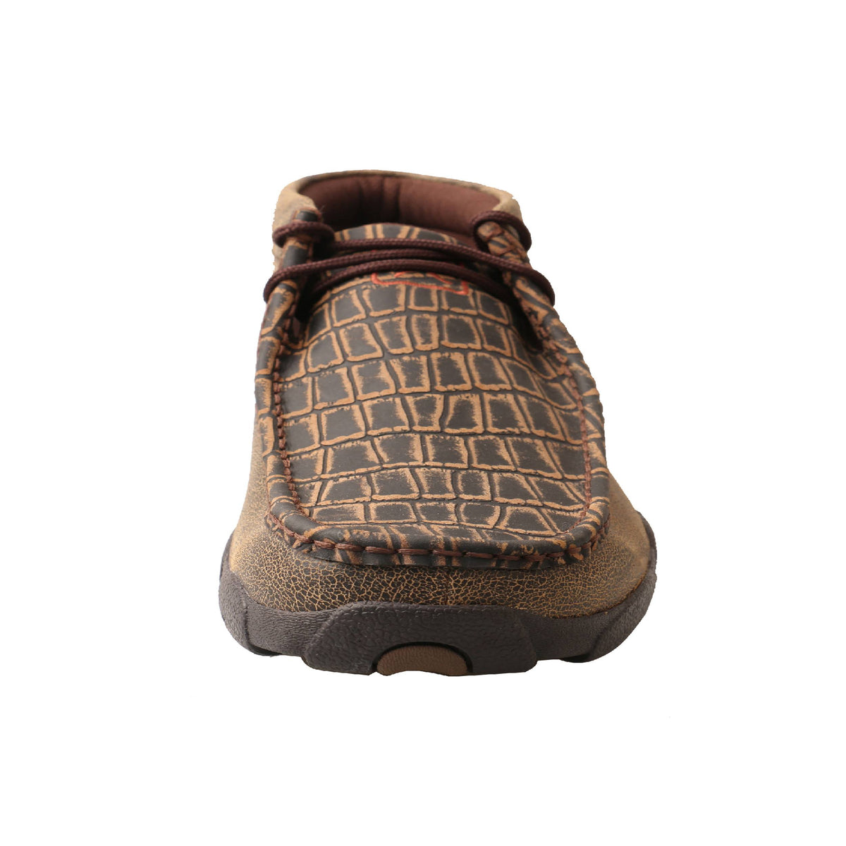 Cayman Print Brown Leather Driving Moc A394