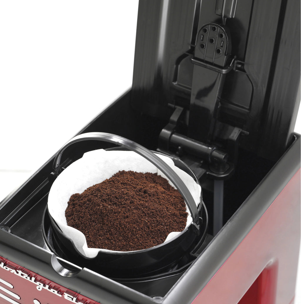 Red 12-Cup Programmable Retro Coffee Maker D4551
