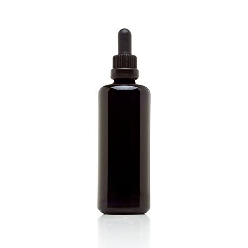 Black Ultraviolet Glass Bottle 10-Pack Set with Glass Eye Dropper D128