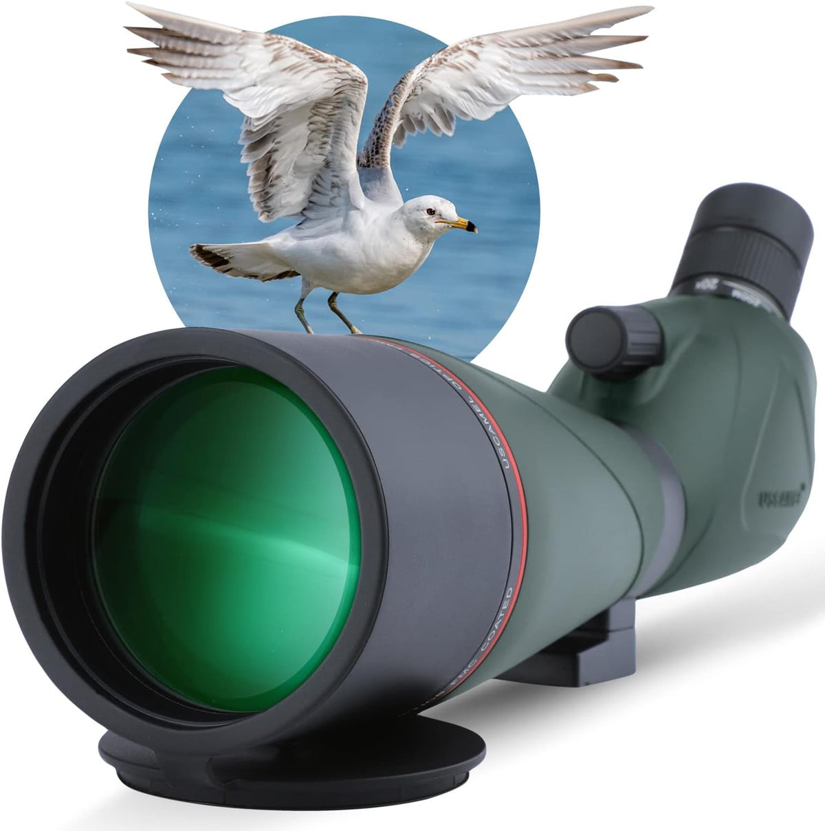 20-60x80 Waterproof HD BAK4 Angled Spotting Scope with Tripod L61815