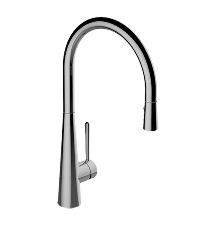 Conical Single Handle Pull-Down Kitchen Faucet in Olive Bronze Q83249