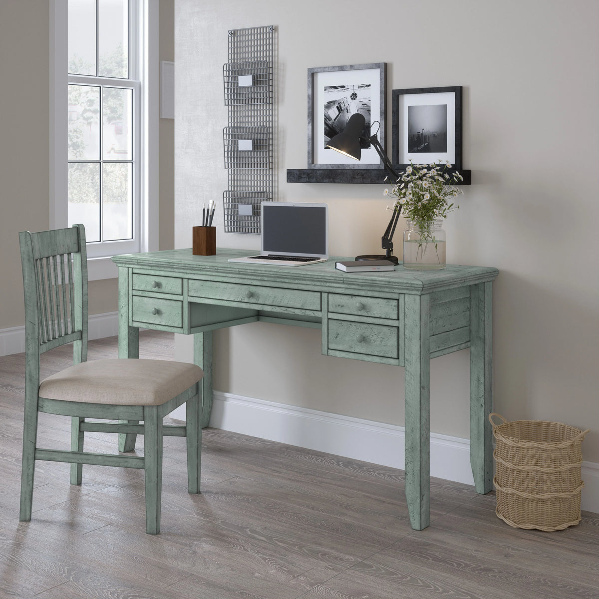 Rustic Shores USB Charging Desk and Chair Set J759