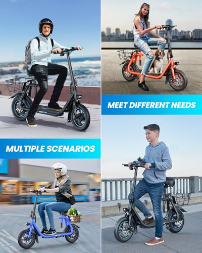 Electric Scooter with Seat and Basket P93557