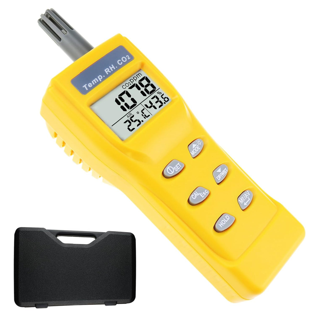 9999ppm NDIR CO2 Detector Temperature Humidity Handheld T51930
