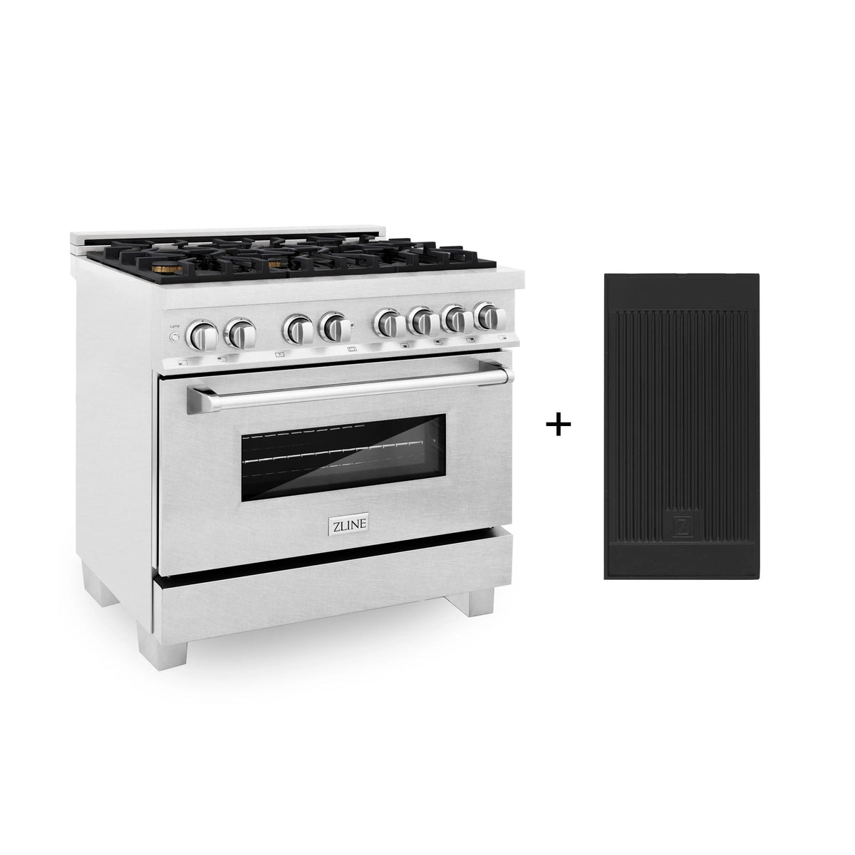 36 4.6 cu. ft. Gas Burner Electric Oven with Griddle Stainless Steel E827