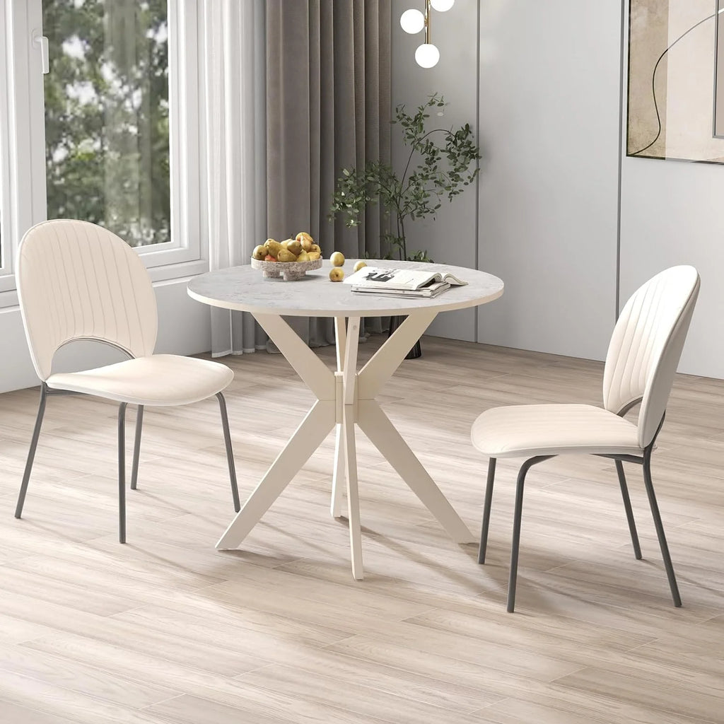 36" Round Wood Dining Table C3757