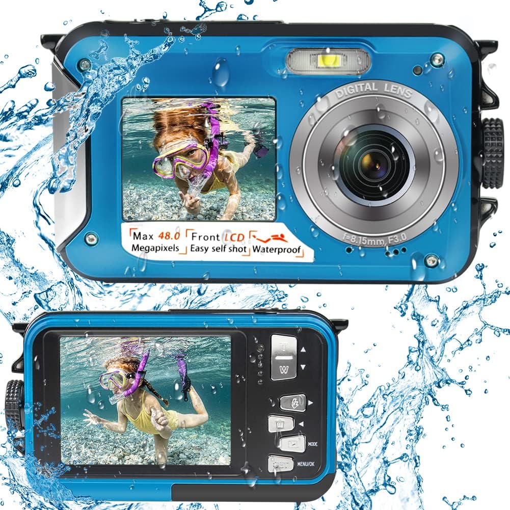 Full HD 2.7K 48MP Waterproof Digital Camera Dual Screen 16X Zoom D680271