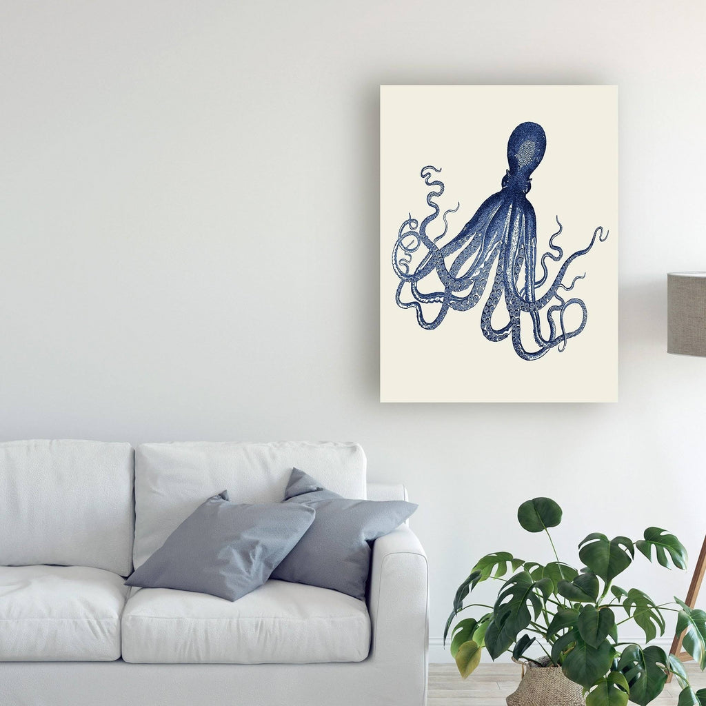 Blue Octopus Canvas Art 24x32 P534003