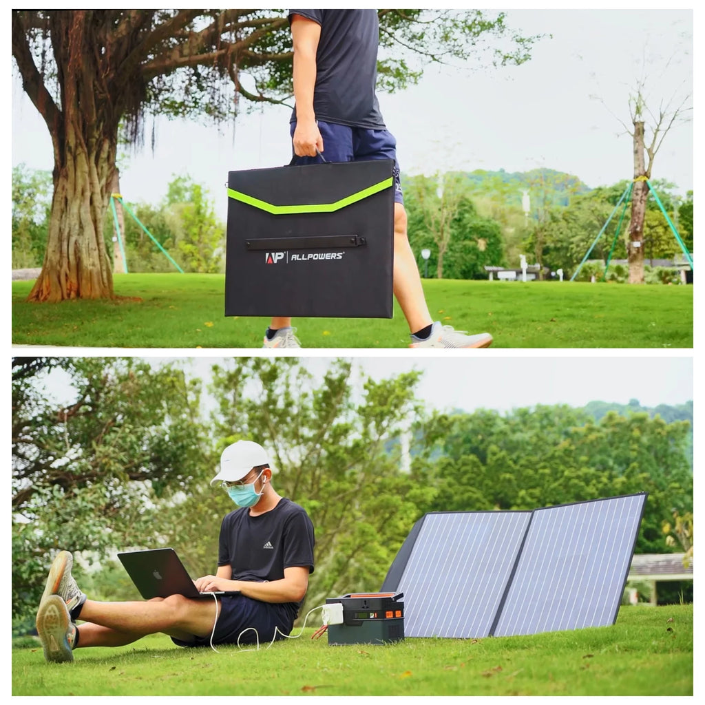 Portable Solar Generator Kit with 100W Foldable Solar Panel and 1500Wh Power Station I901574