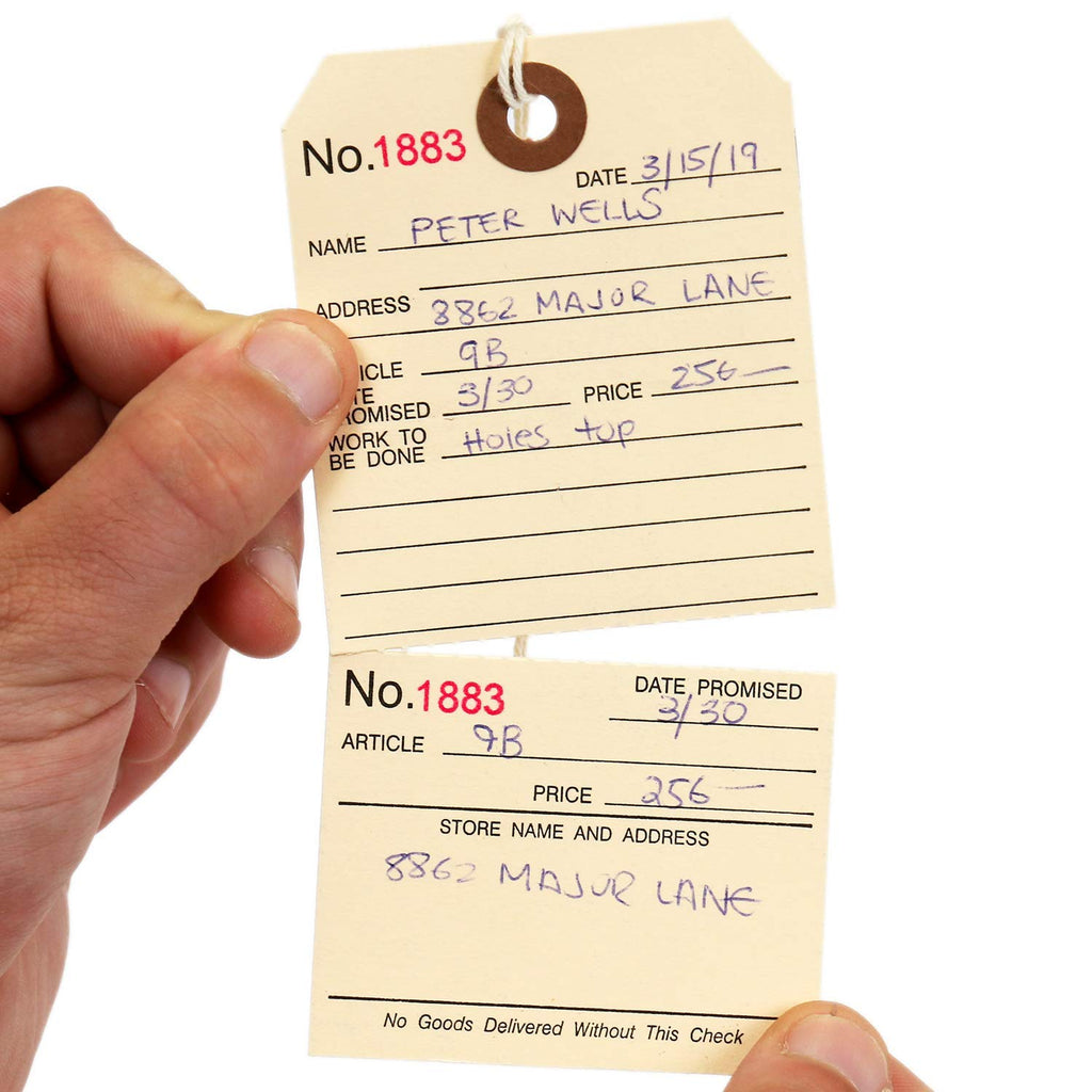 Repair Tags with Attached String L976