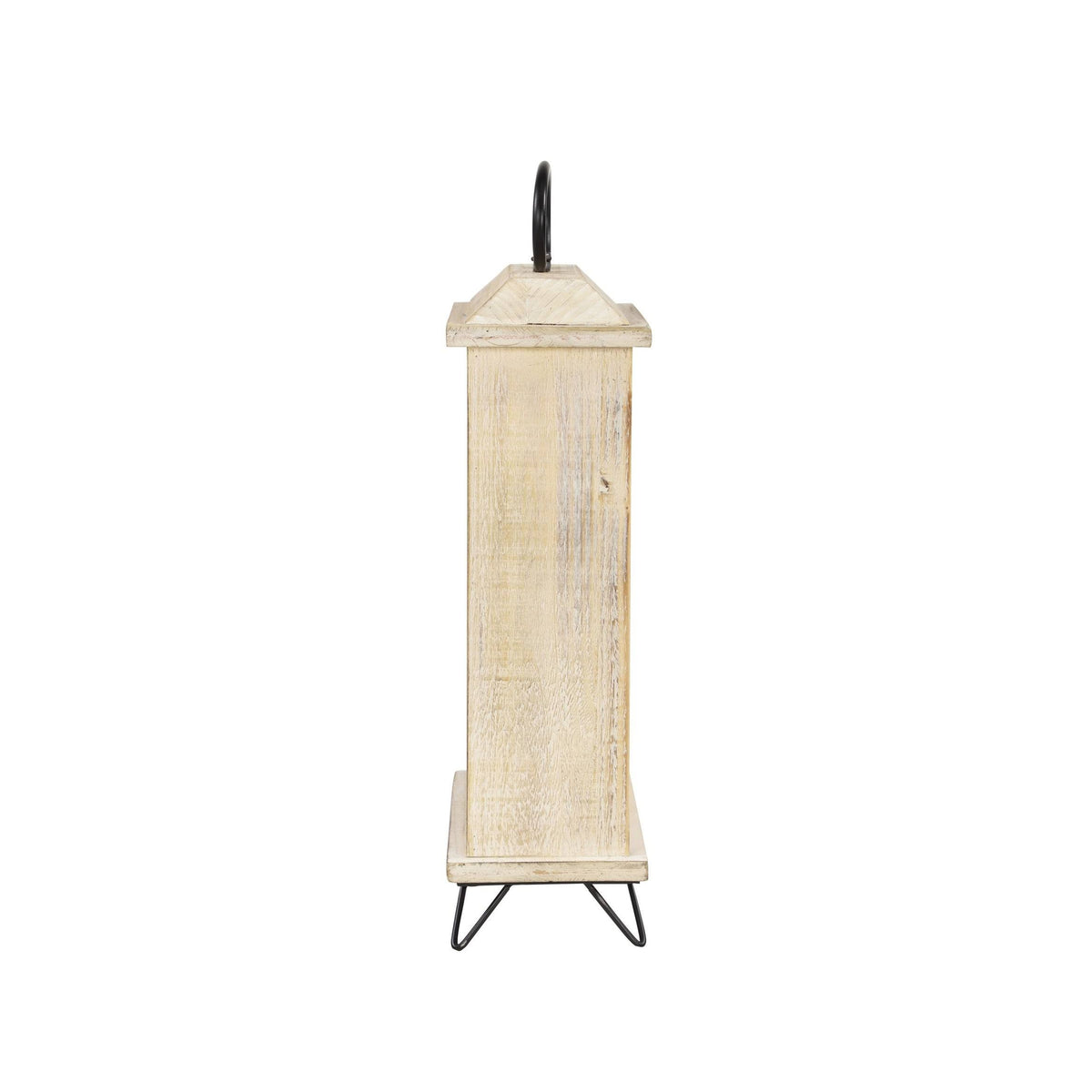 Rectangular Beige Wooden Table Clock C490