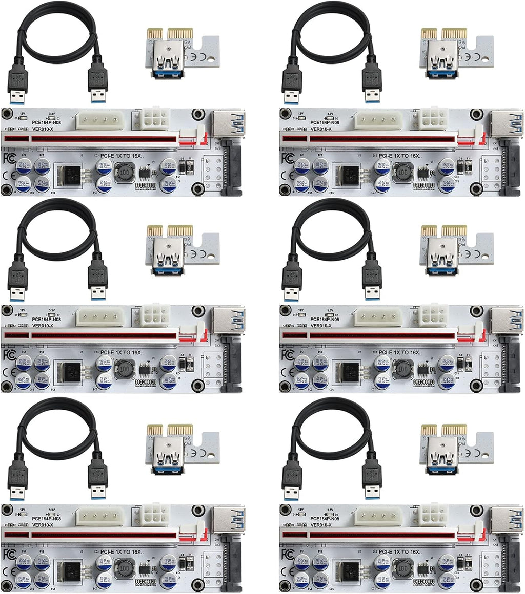 PCI-E 1X to 16X Riser Card with 24in USB 3.0 Extension Cable W170102