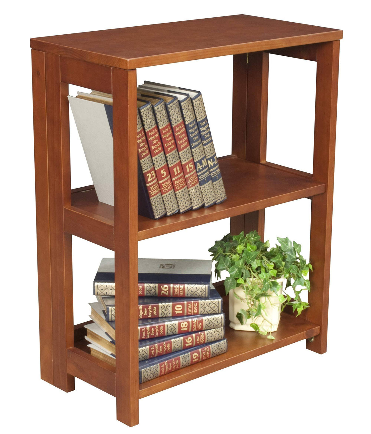 Cherry 28 inch High Folding Bookcase M94051