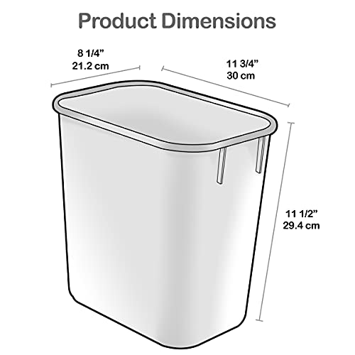 Plastic Wastebasket 3.25 Gallon Set of 8 O700