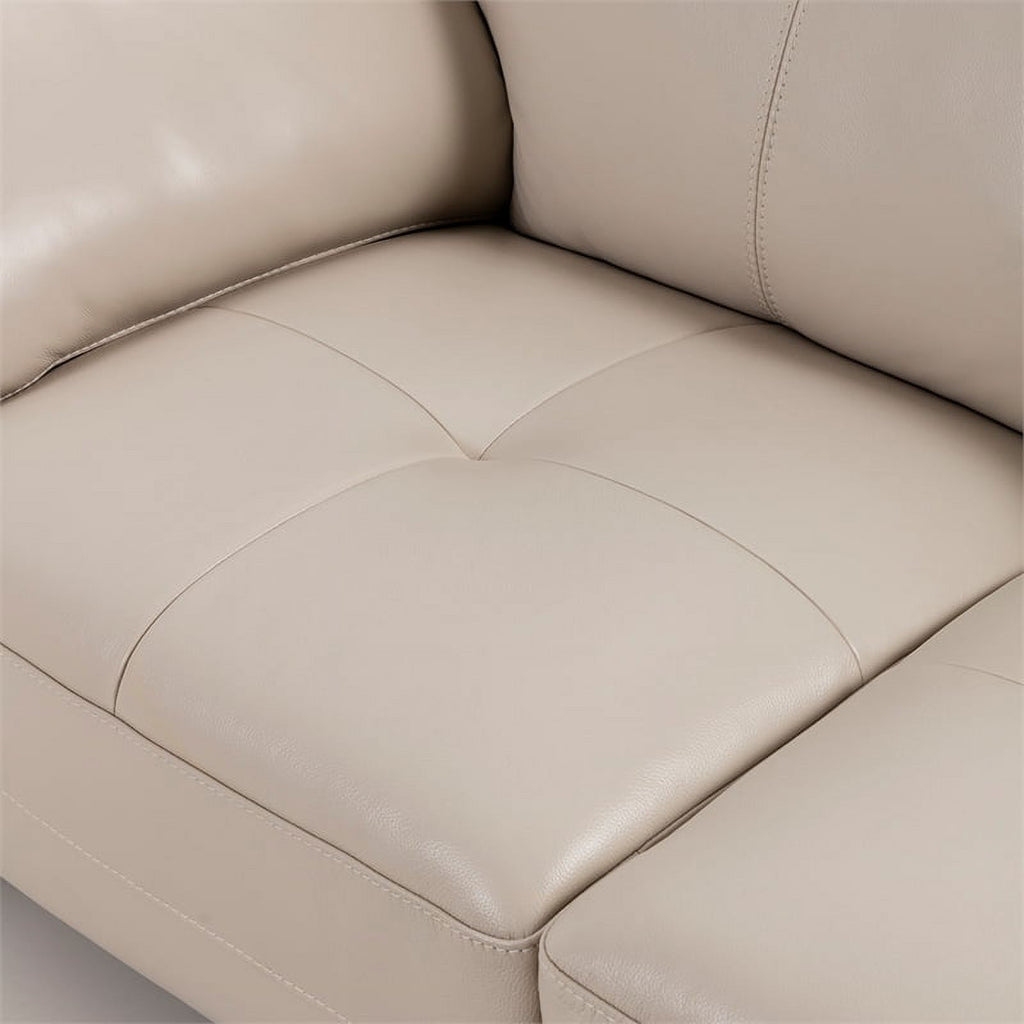 Light Gray Italian Leather Chair S229933