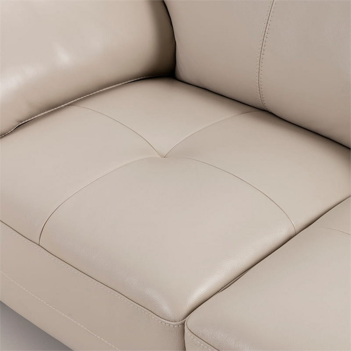 Light Gray Italian Leather Chair S229933