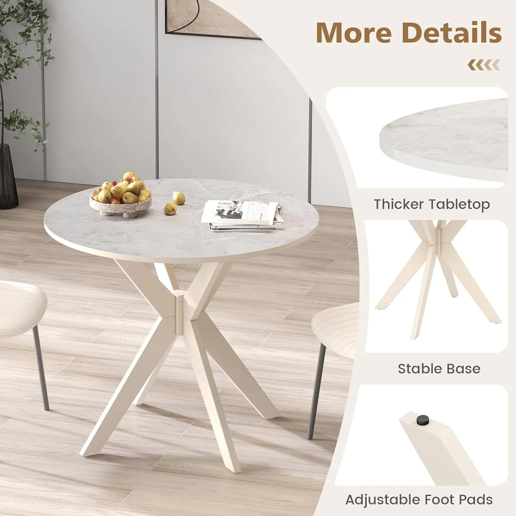 36" Round Wood Dining Table C3757