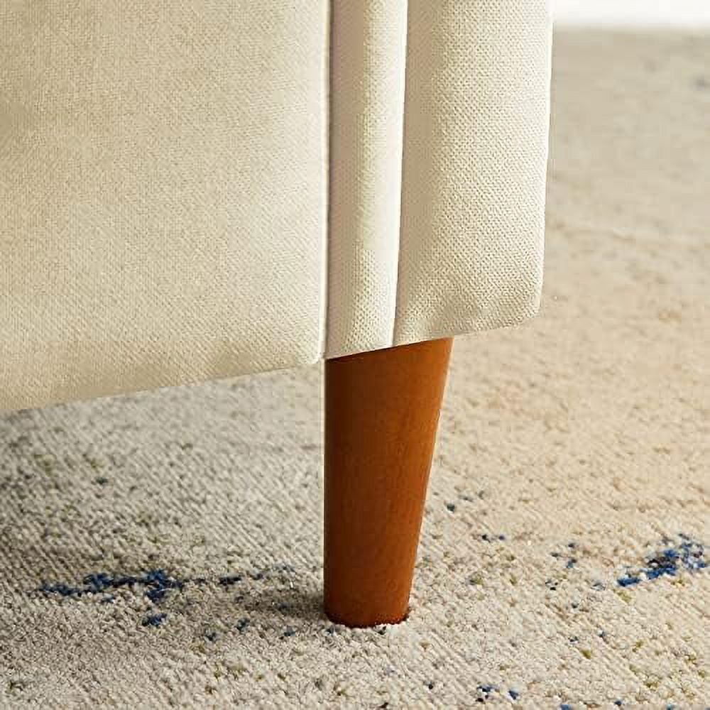 Velvet Tufted Ottoman Sofa Bench with Pillow B3593