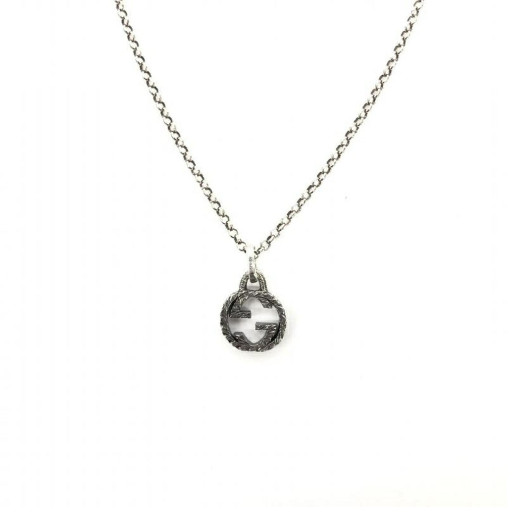 Silver Interlocking G Necklace E6463