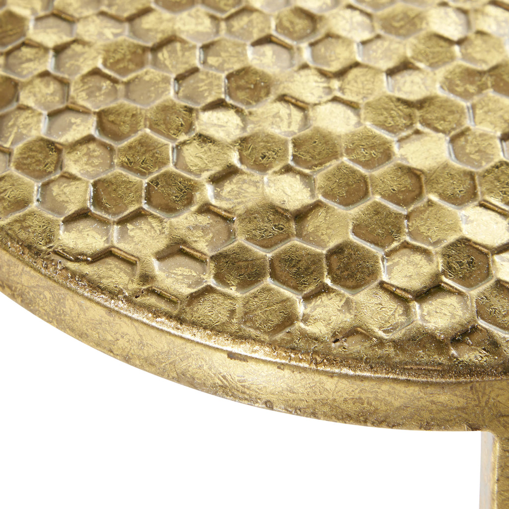 16" x 28" Gold Metal Nesting Accent Table, 3-Pieces Z9439