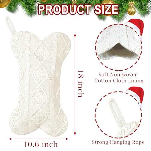 2 Pack 18 Inch Knitted Dog Christmas Stocking T976