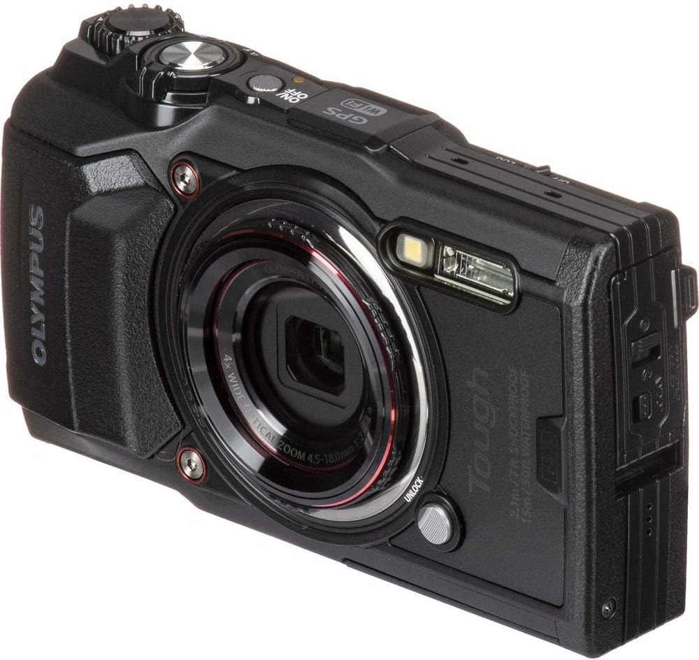 Black Tough TG-6 Digital Camera with Neoprene Case and Starter Kit Y276