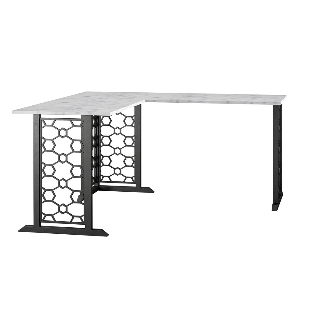 White Faux Marble Desk X678380