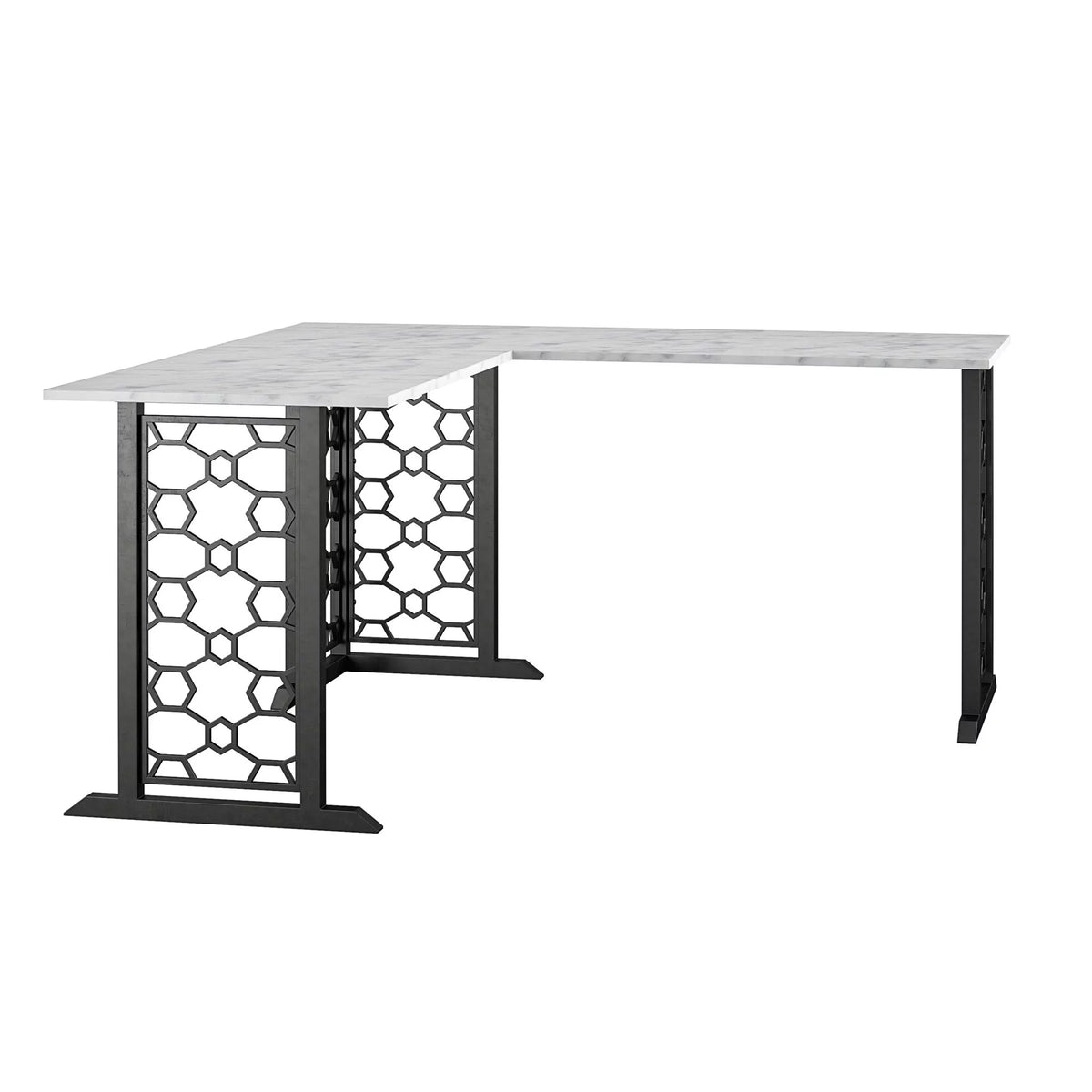 White Faux Marble Desk X678380