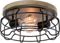 2-Light Metal Flush Mount Ceiling Light N7543