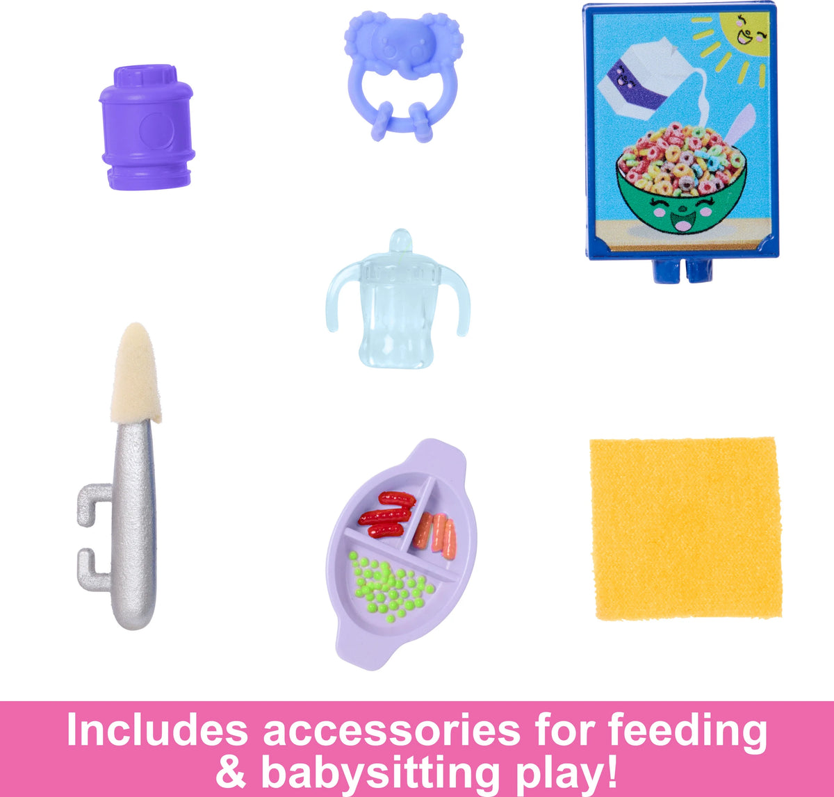 10 Piece Barbie Doll and Baby Playset Q396