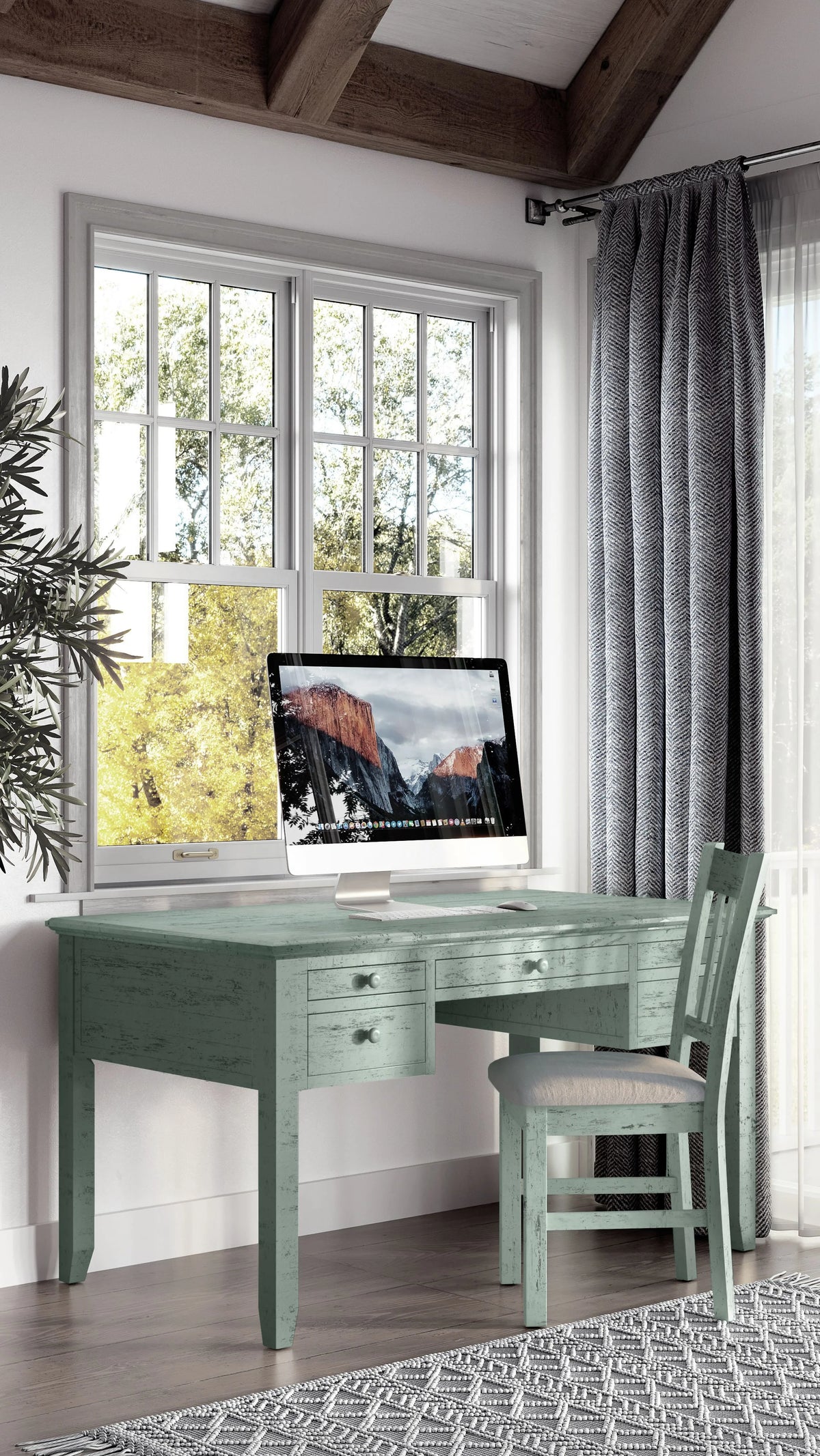 Rustic Shores USB Charging Desk and Chair Set J759