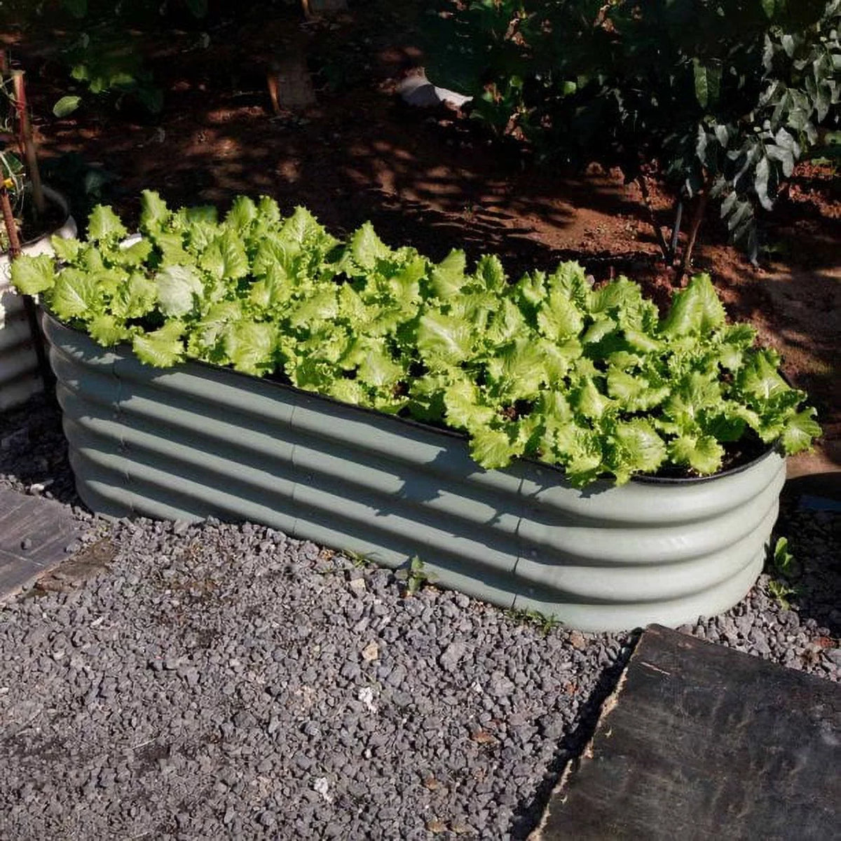 17" Tall 5'X2' Metal Corrugated Raised Garden Bed Kit U3816