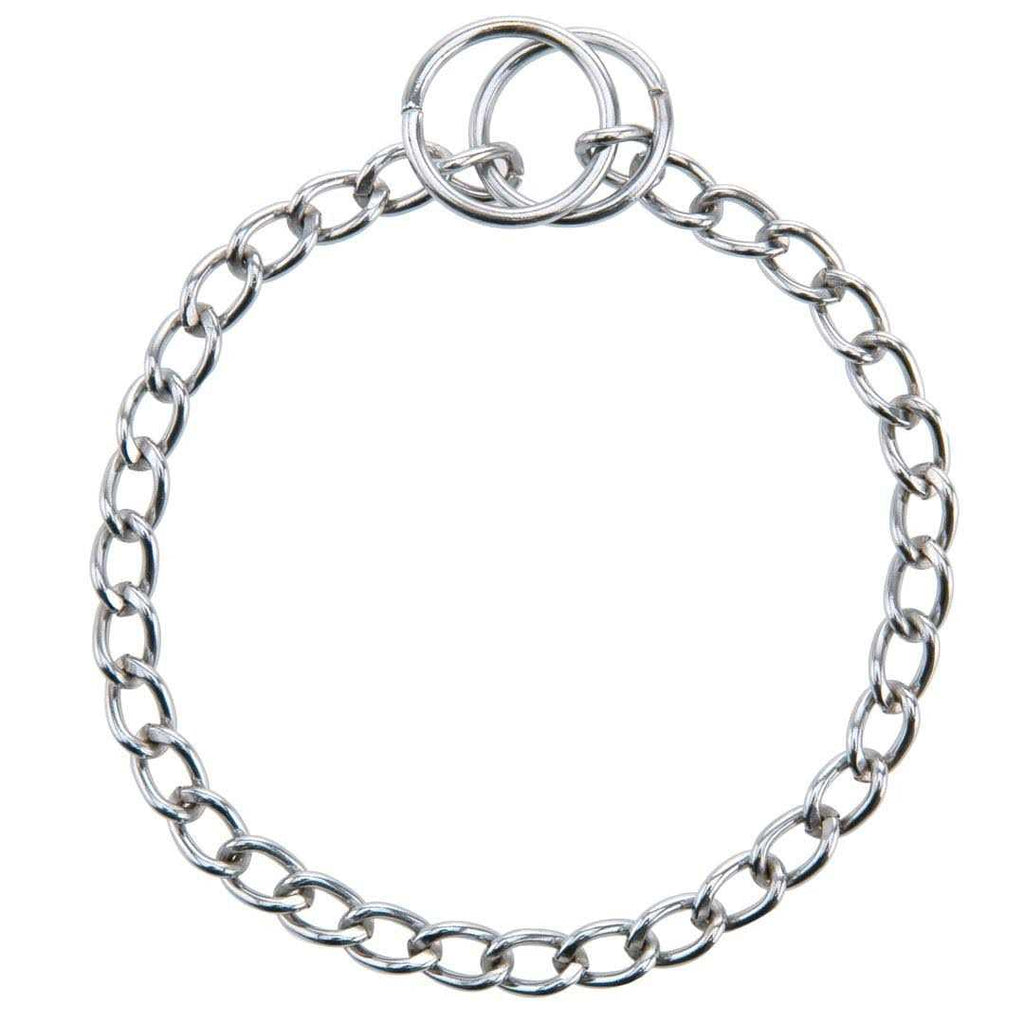 Choke Chain Collar Silver Lightweight Steel Dog Small/Medium K399954