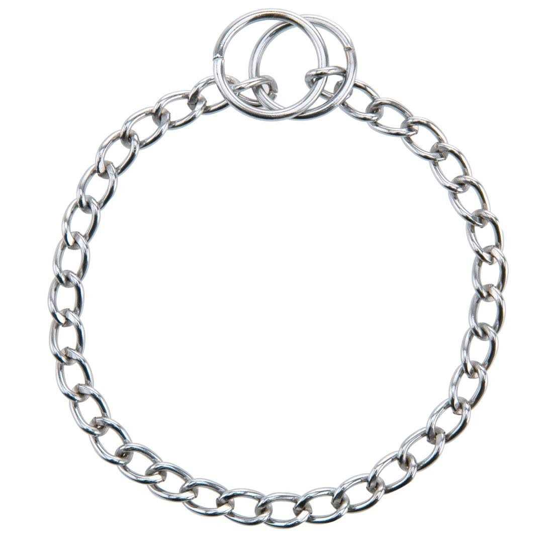 Choke Chain Collar Silver Lightweight Steel Dog Small/Medium K399954