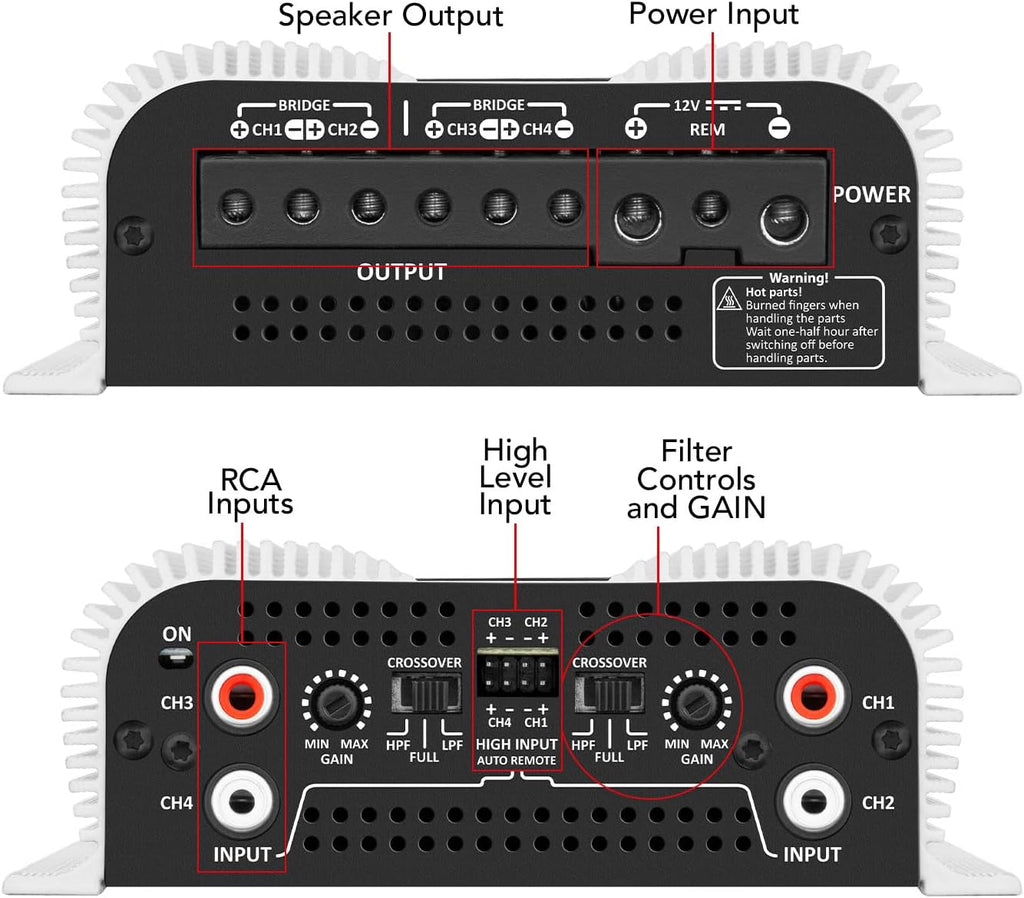 Compact 4 Channels 440 Watts Amplifier K815505
