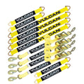 Complete Axle Strap Tie Down Kit with Snap Hook Ratchet Straps Yellow Q859086