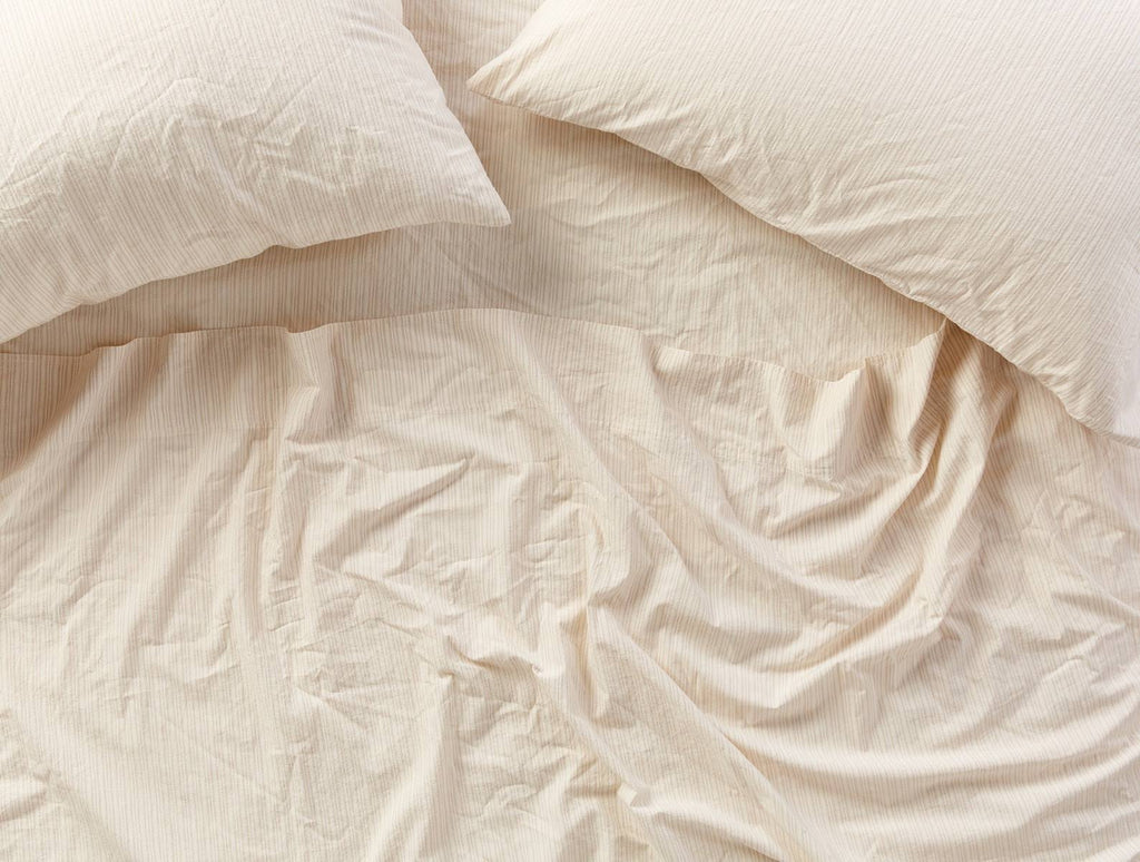 Organic Crinkled Percale Fitted Sheet King G91911