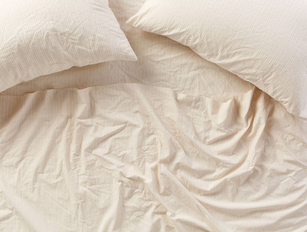 Organic Crinkled Percale Fitted Sheet King G91911