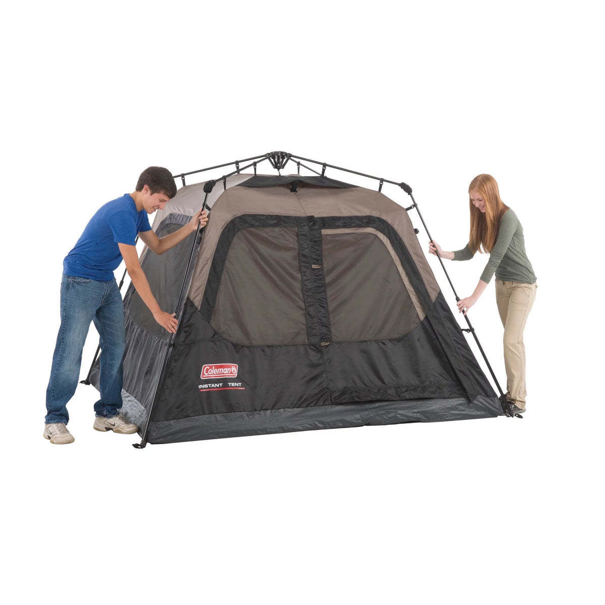 4-Person Cabin Camping Tent with Instant Setup, Gray Y610856