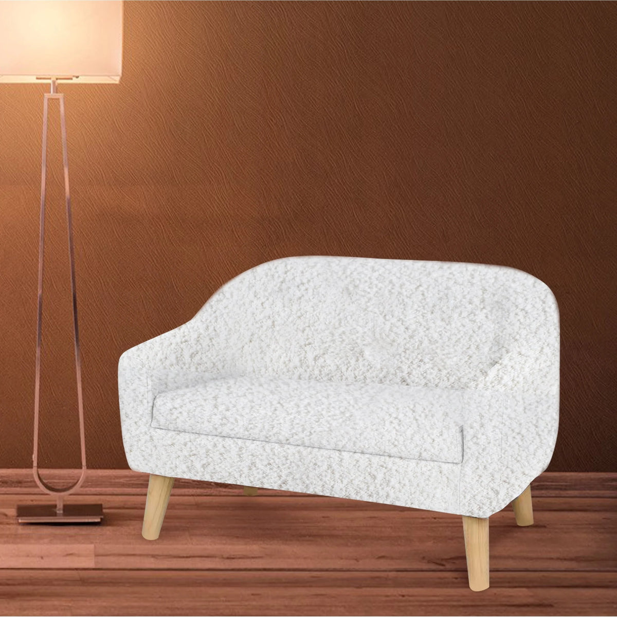 Pink Wood Leg Mini Sofa N65298