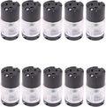 Lighted 20 Amp 120-125 Volt NEMA 5-20R Straight Blade Female Plug Connector Outlet, PVC, 10-PACK U879571