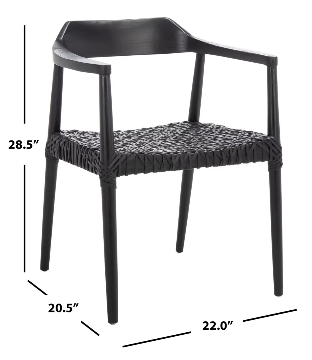 Black Leather Accent Chairs M677
