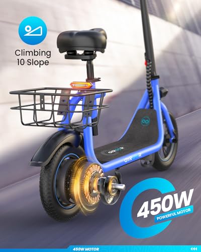Electric Scooter with Seat and Basket P93557