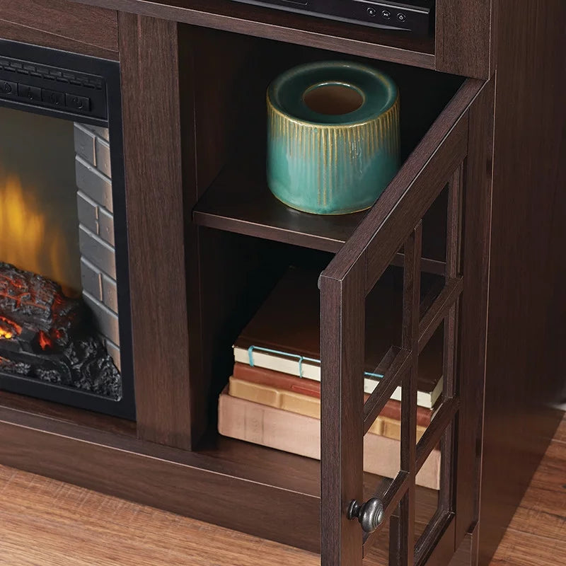 59 in. Rustic Wood Electric Fireplace S5917