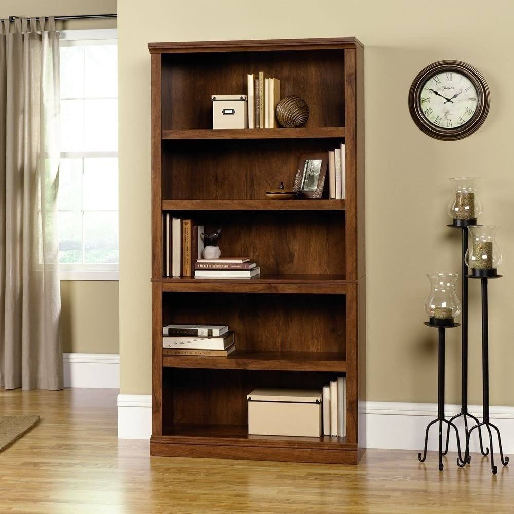 5-Shelf Oiled Oak Bookcase X826