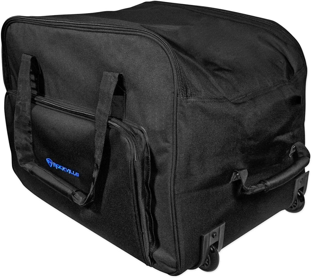 Rolling Travel Bag for 12" Speakers with Handle and Wheels O959