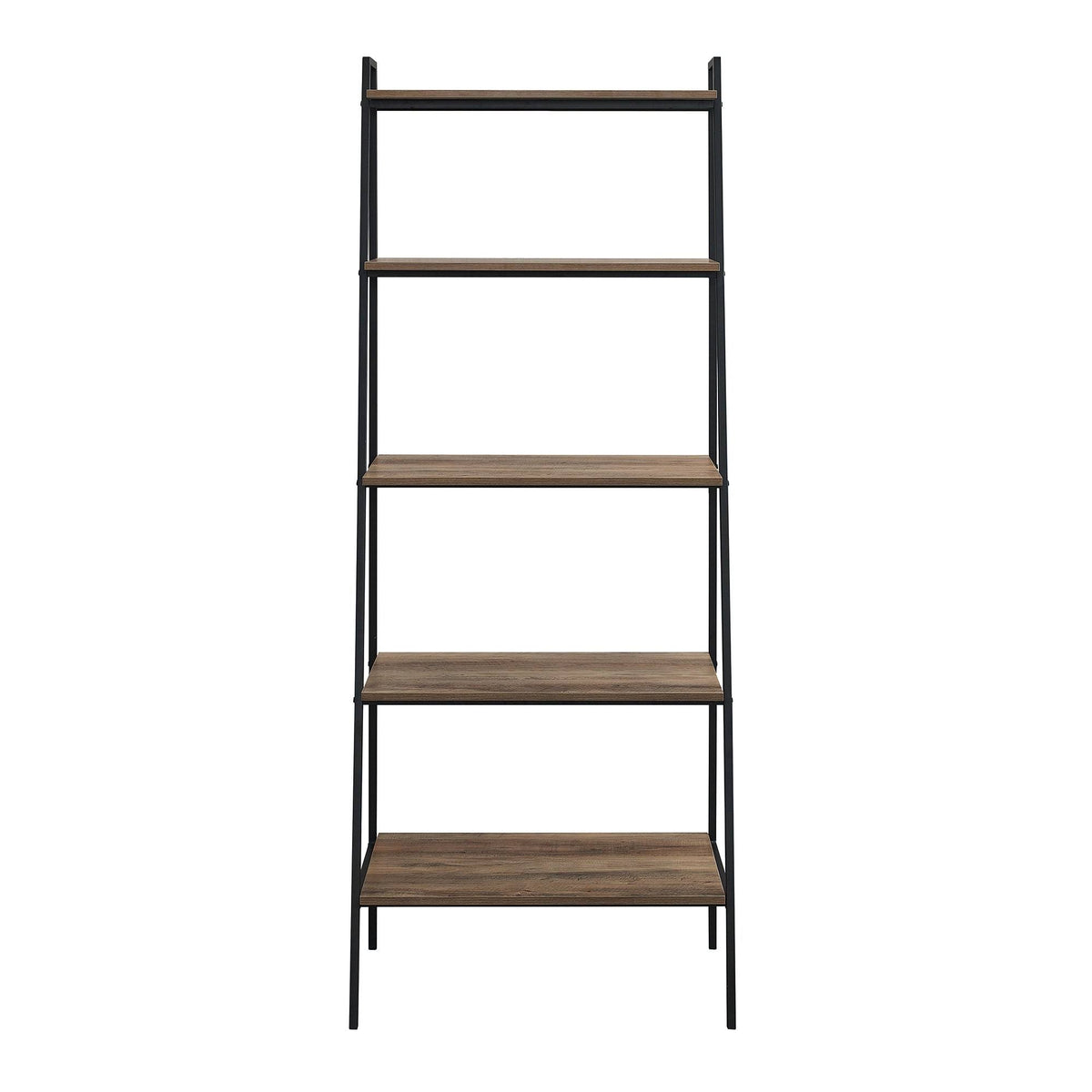 72-Inch Open Ladder Bookshelf Grey Wash X4206
