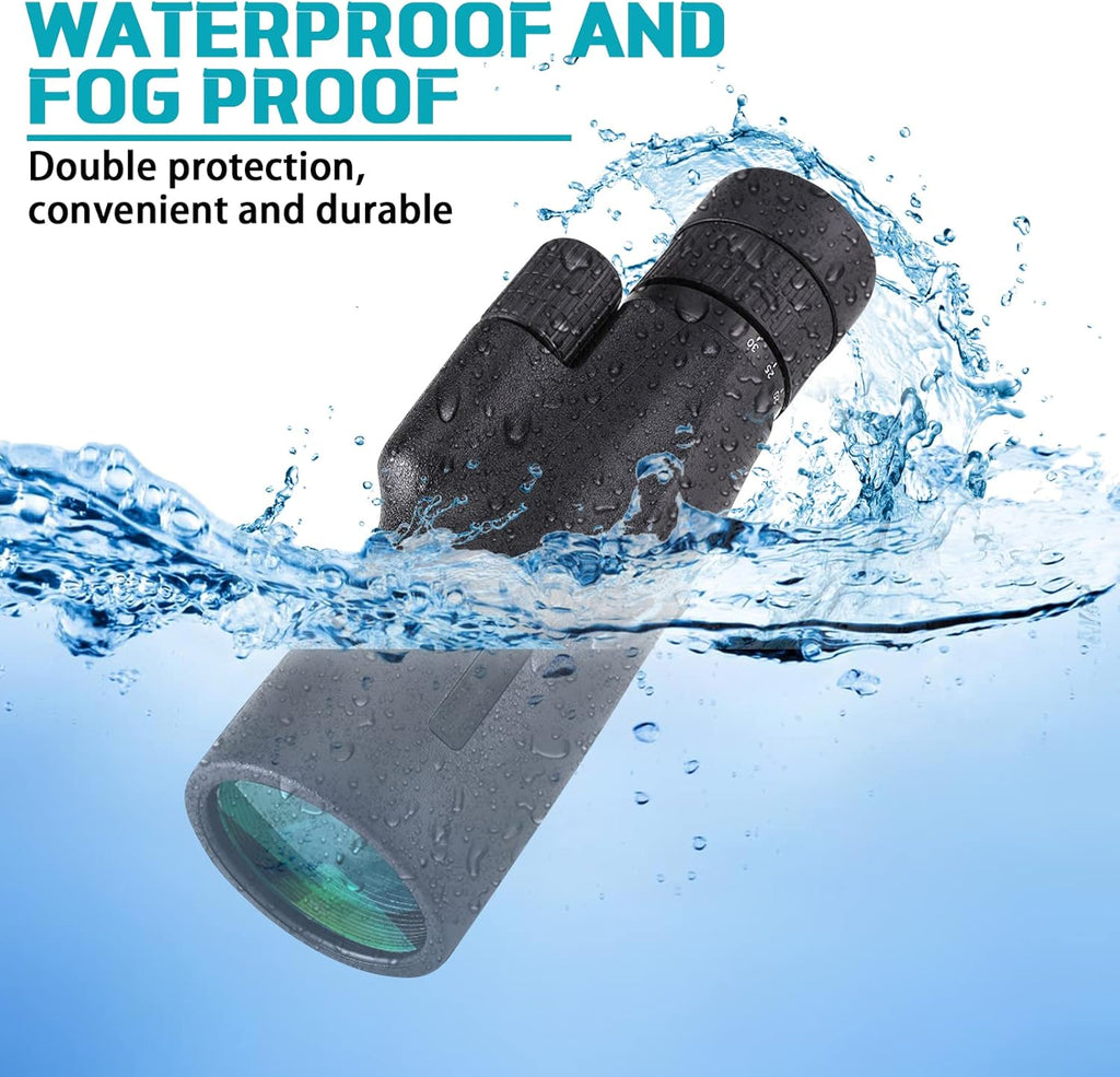 30x50 HD Waterproof Monocular with Smartphone Adapter Tripod BAK4 Prism FMC C772074