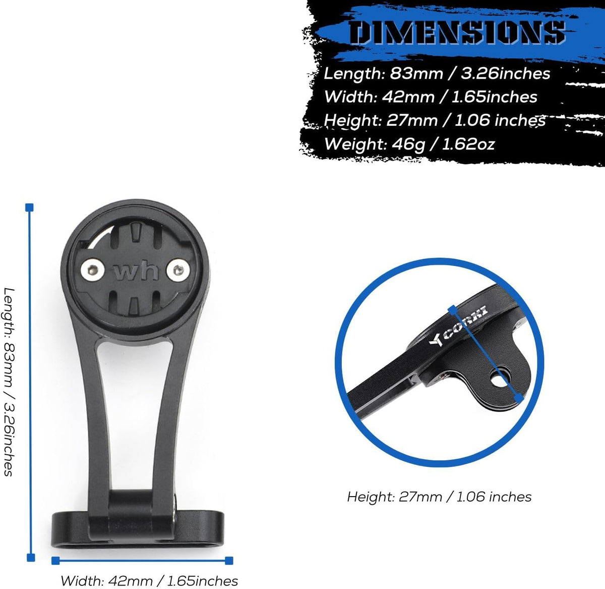 Adjustable Out Front Bike Computer Mount S11353