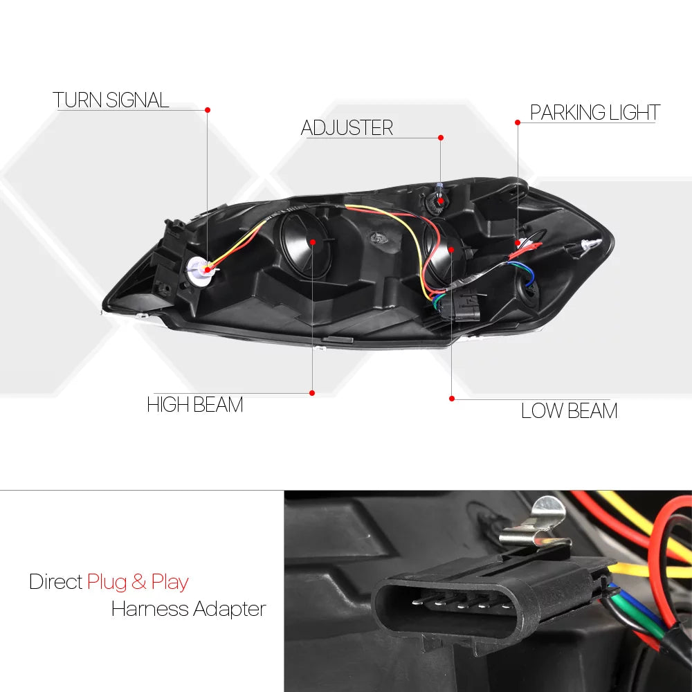Chrome Headlight Assembly for Chevy Impala A2917